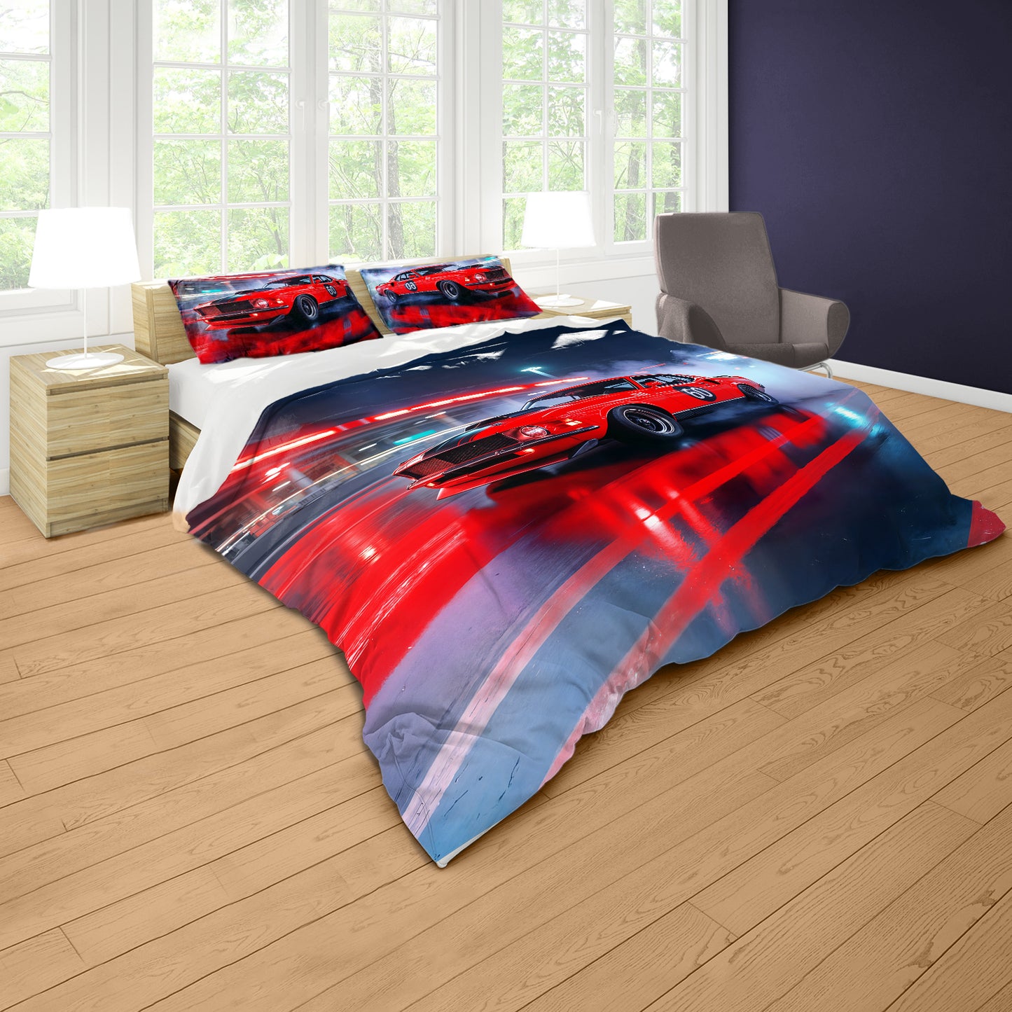 Mustang Fury Duvet Cover Set