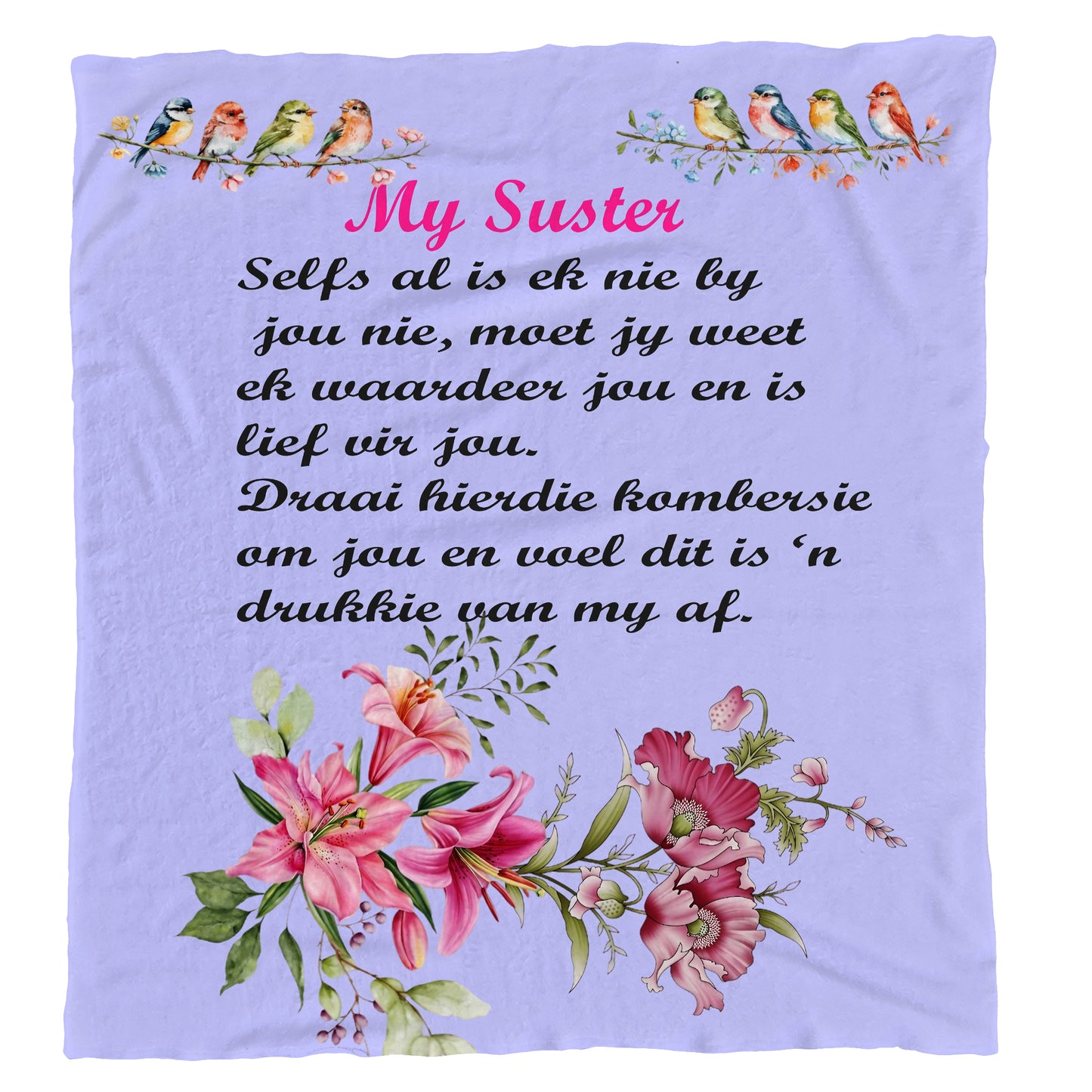 My Suster Light Weight Fleece Blanket