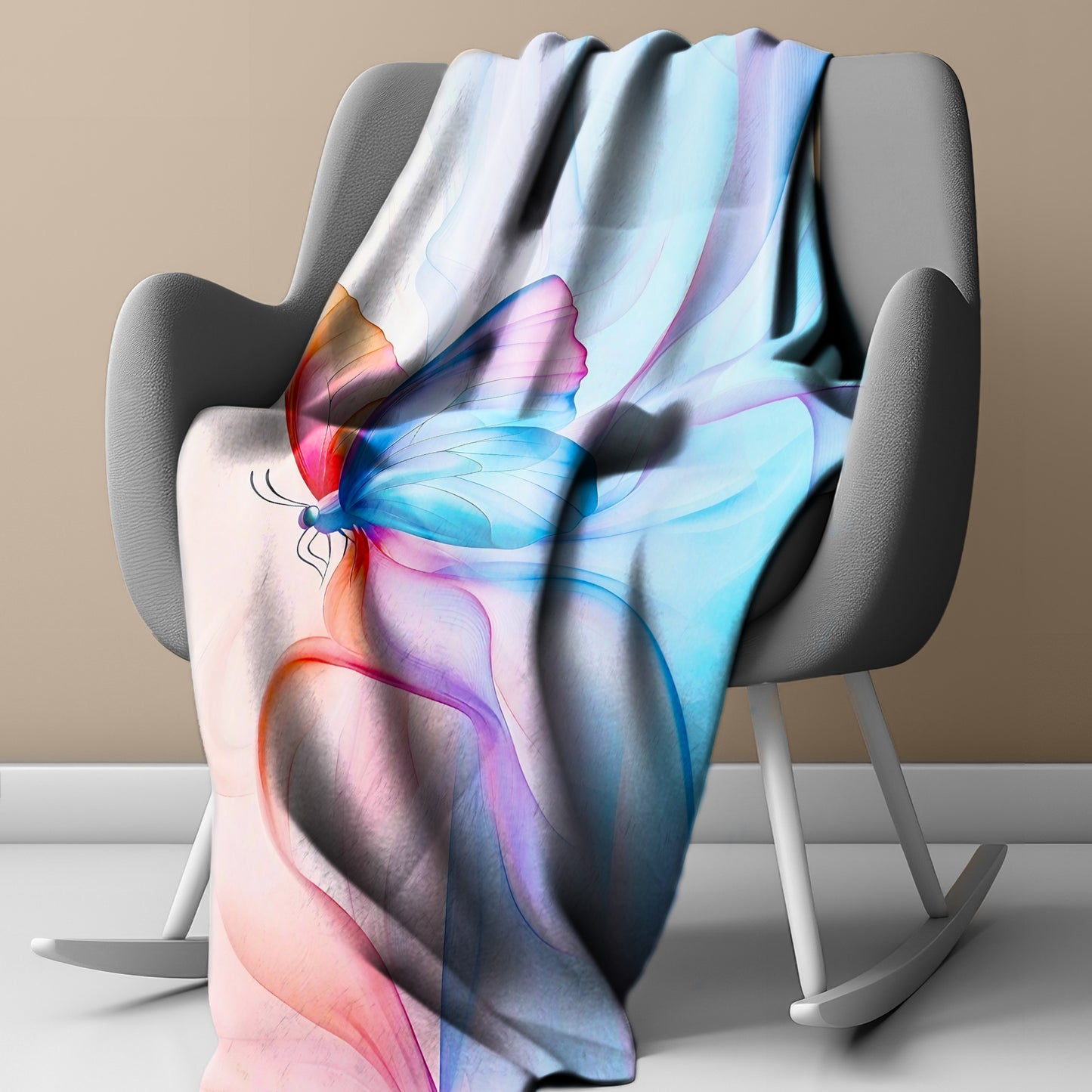 Mystic Butterfly Light Weight Fleece Blanket