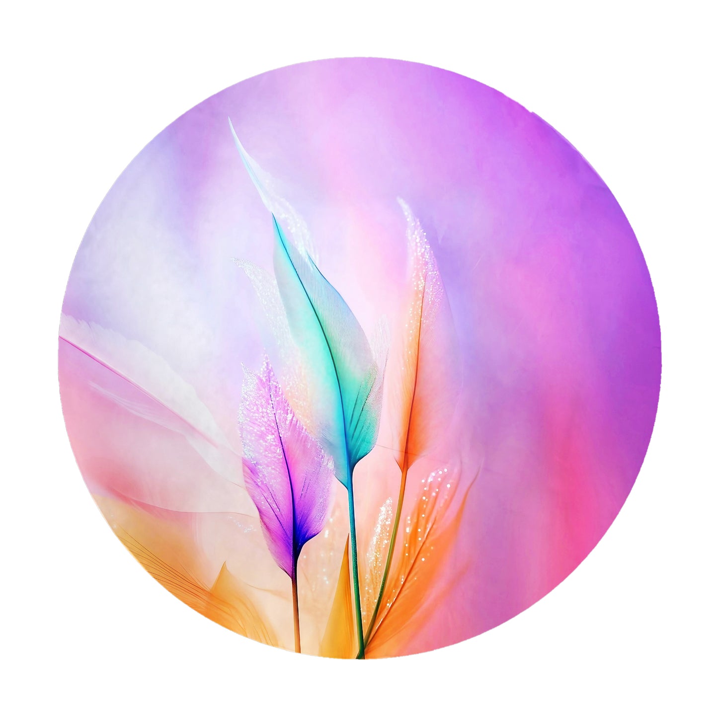 Mystic Feathers Round Tablecloth