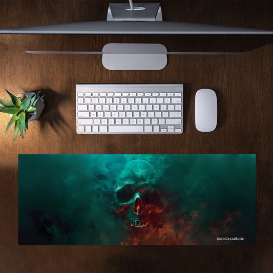 Mystic Gamer Skull by Wikus Schalkwyk Large Desk Pad