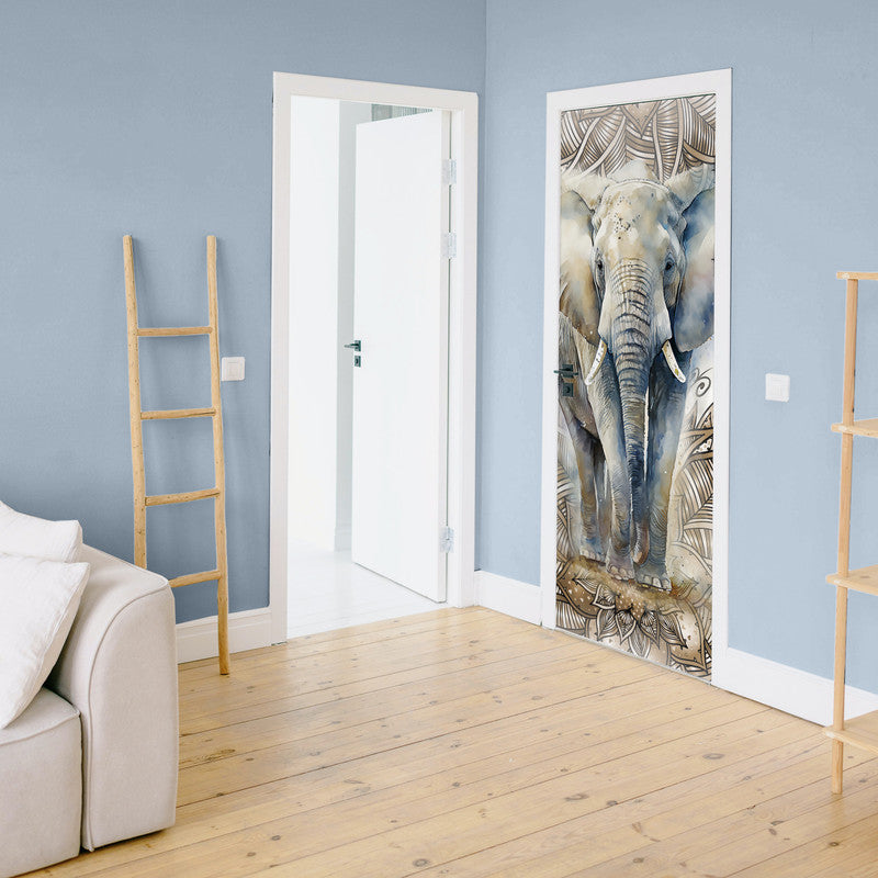 Mystical Elephant Door Decoupage