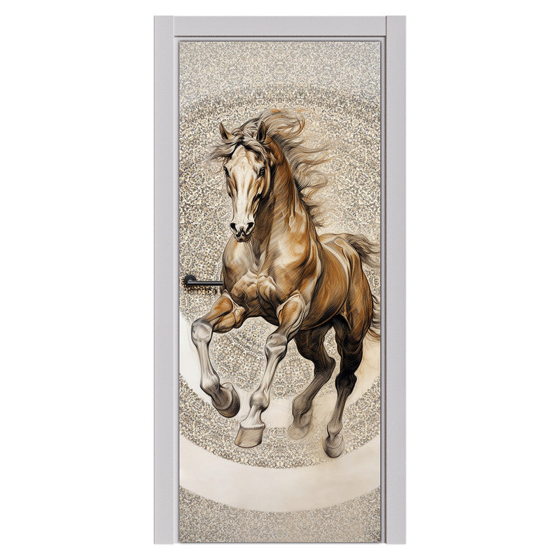 Mystical Horse Door Decoupage