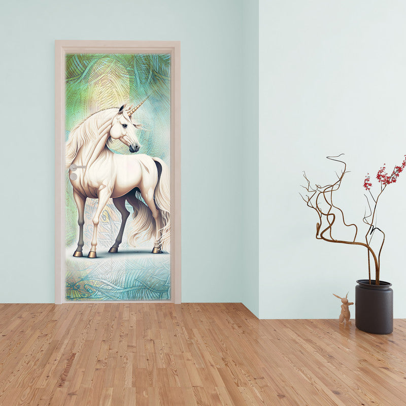 Mystical Unicorn Door Decoupage