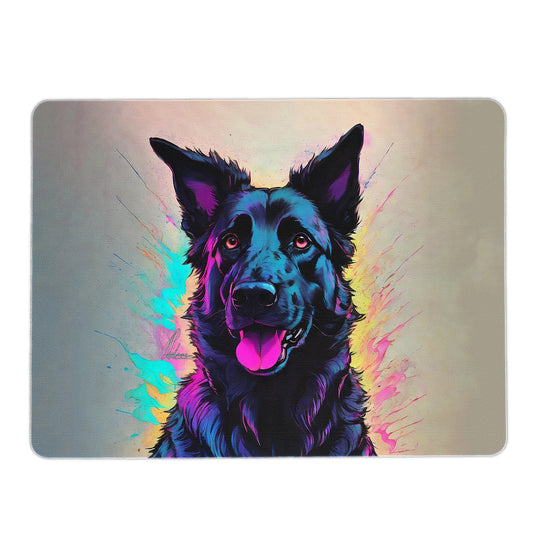 Neon Splash Dog Mouse Pad By Nathan Pieterse