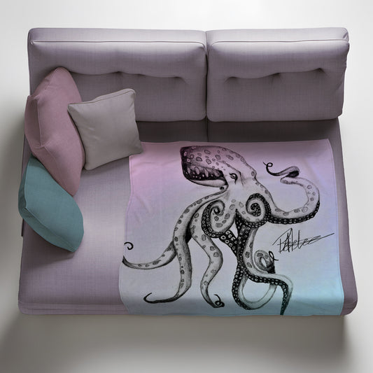 Octo Light Weight Fleece Blanket By Nathan Pieterse