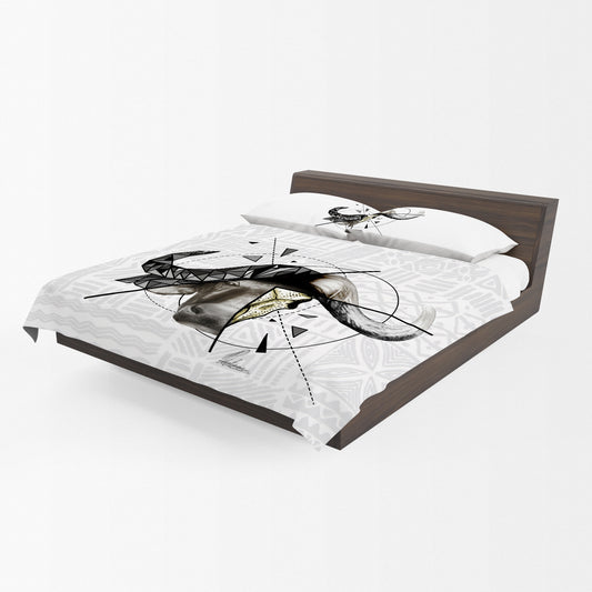 Shattered African Buffalo Duvet Cover Set By Nathan Pieterse