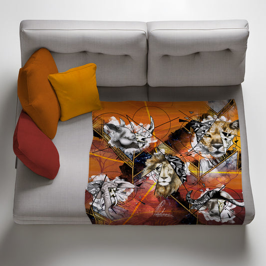 The Big Five Construction Light Weight Fleece Blanket by Nathan Pieterse