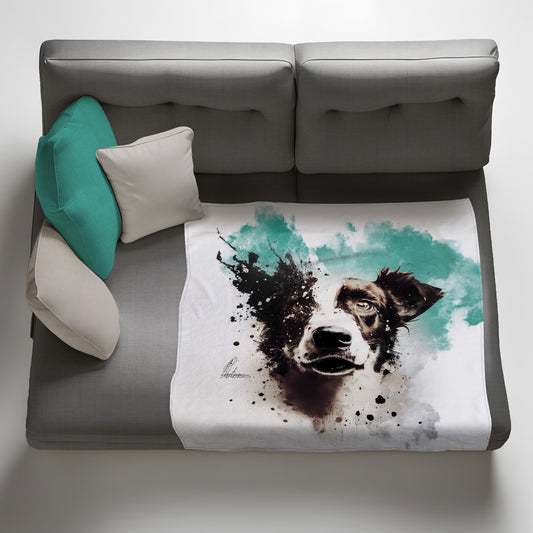 Woof Light Weight Fleece Blanket By Nathan Pieterse