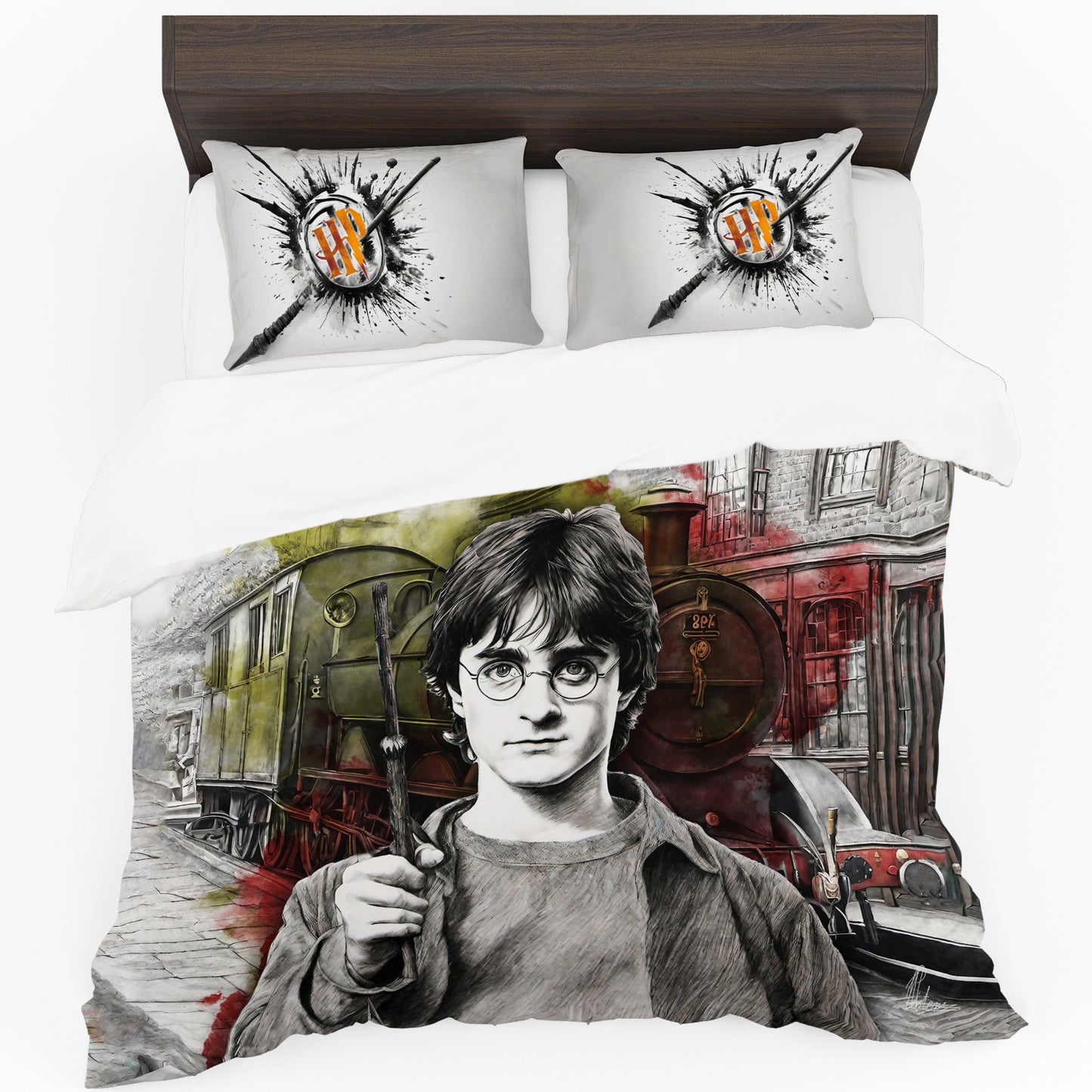 Harry Potter Train By Nathan Pieterse Duvet Cover Set