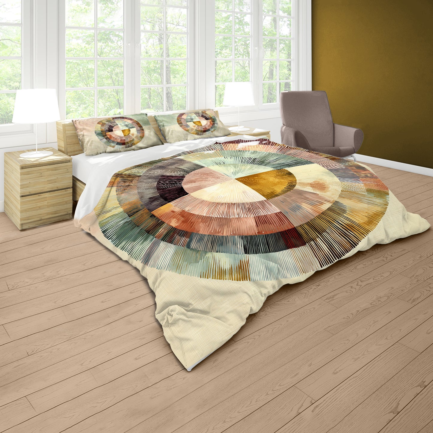 Ndebele Sunburst Duvet Cover Set by Wikus Schalkwyk