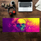Neon 70s Trippy DMT Skul Desk Pad by Wikus Schalkwyk