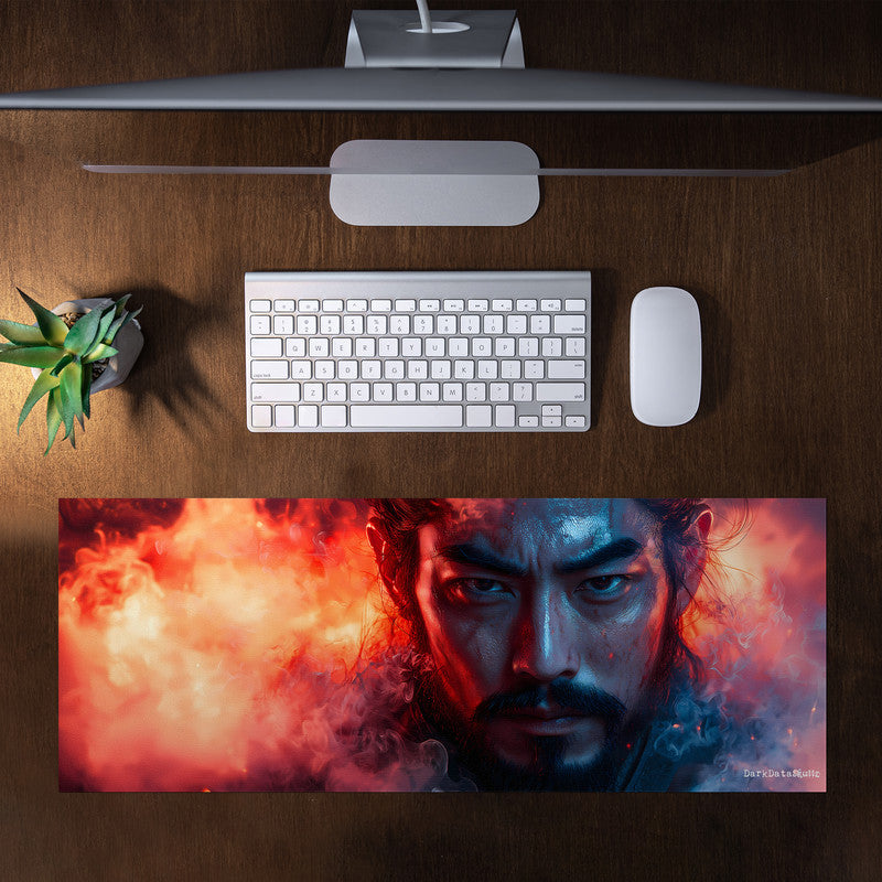 Neon Samurai Large Desk Pad by Wikus Schalkwyk