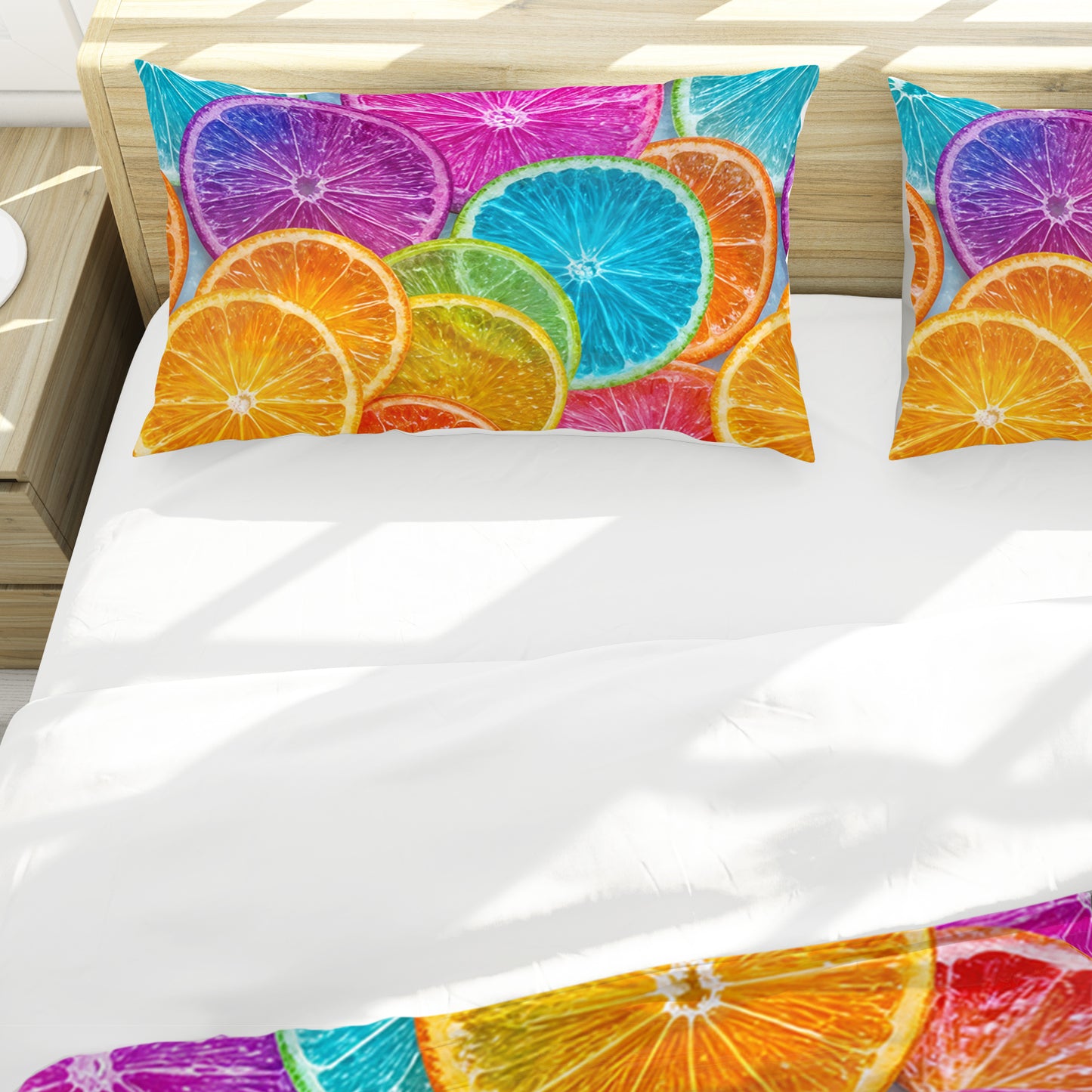 Neon Citrus Slices Duvet Cover Set