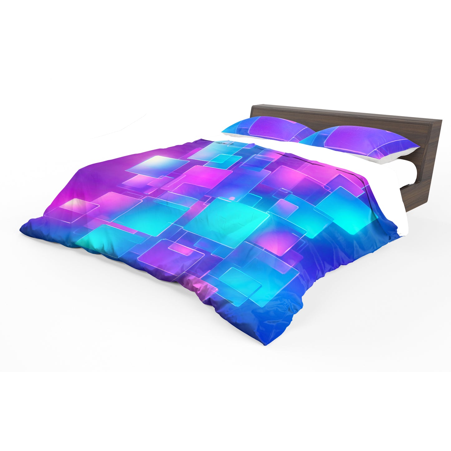 Neon Cubism Duvet Cover Set