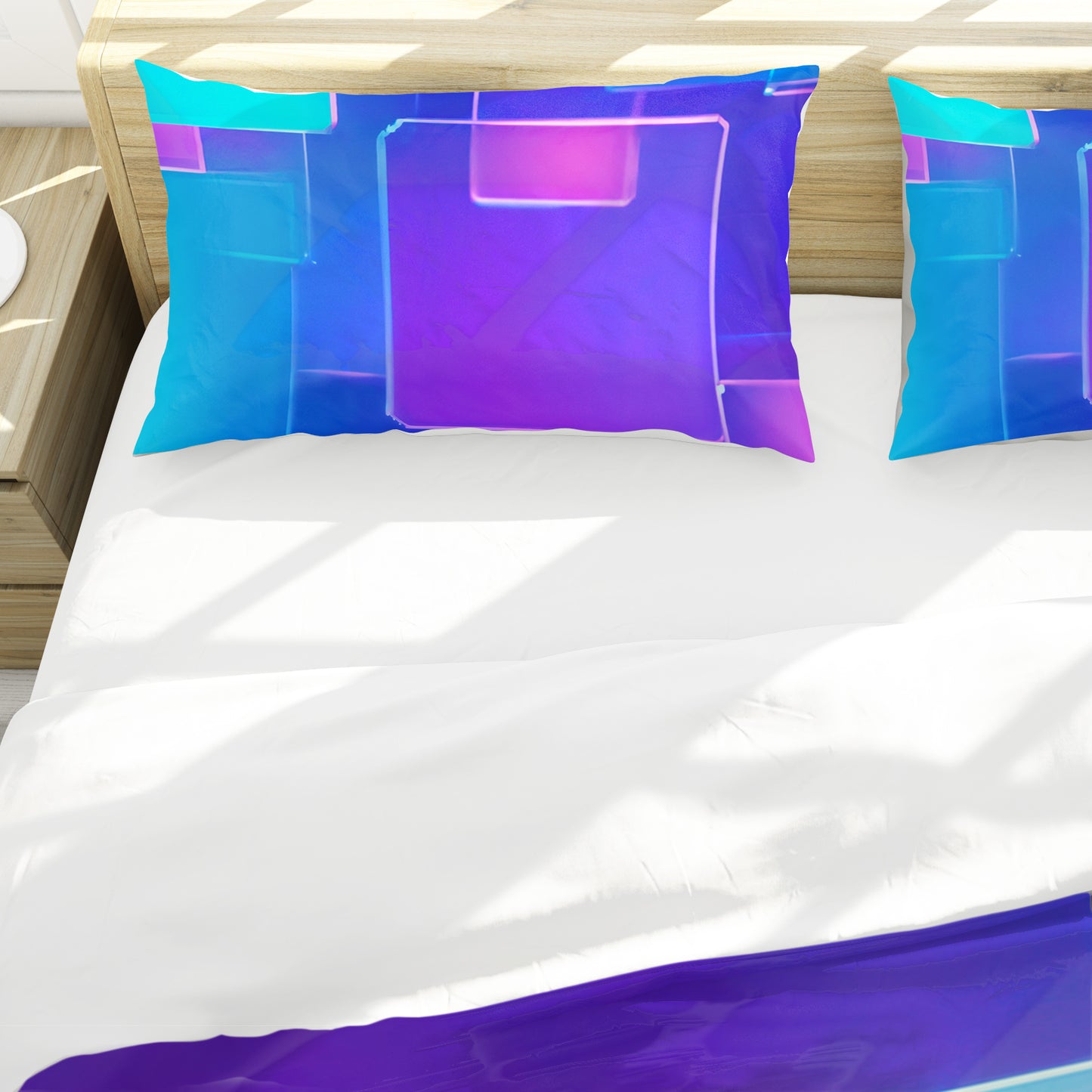 Neon Cubism Duvet Cover Set