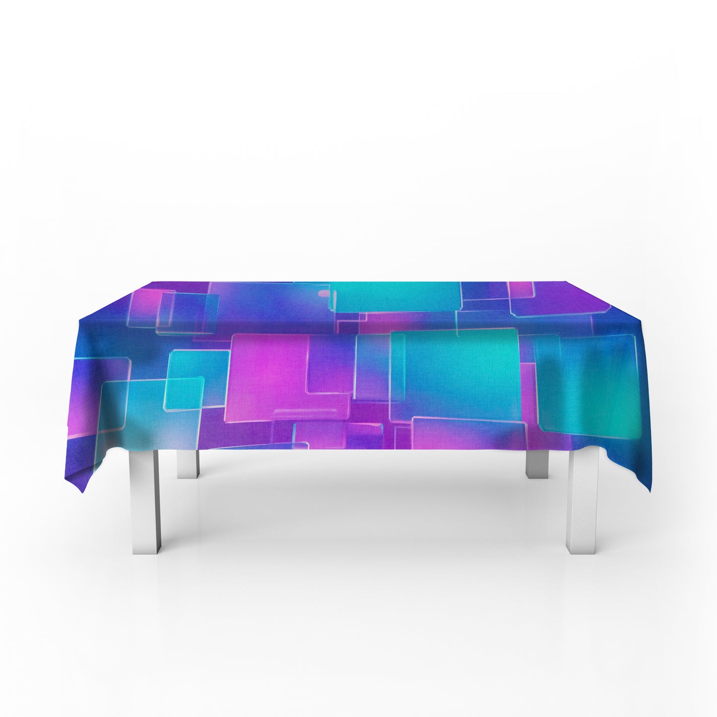 Neon Cubism Rectangle Tablecloth