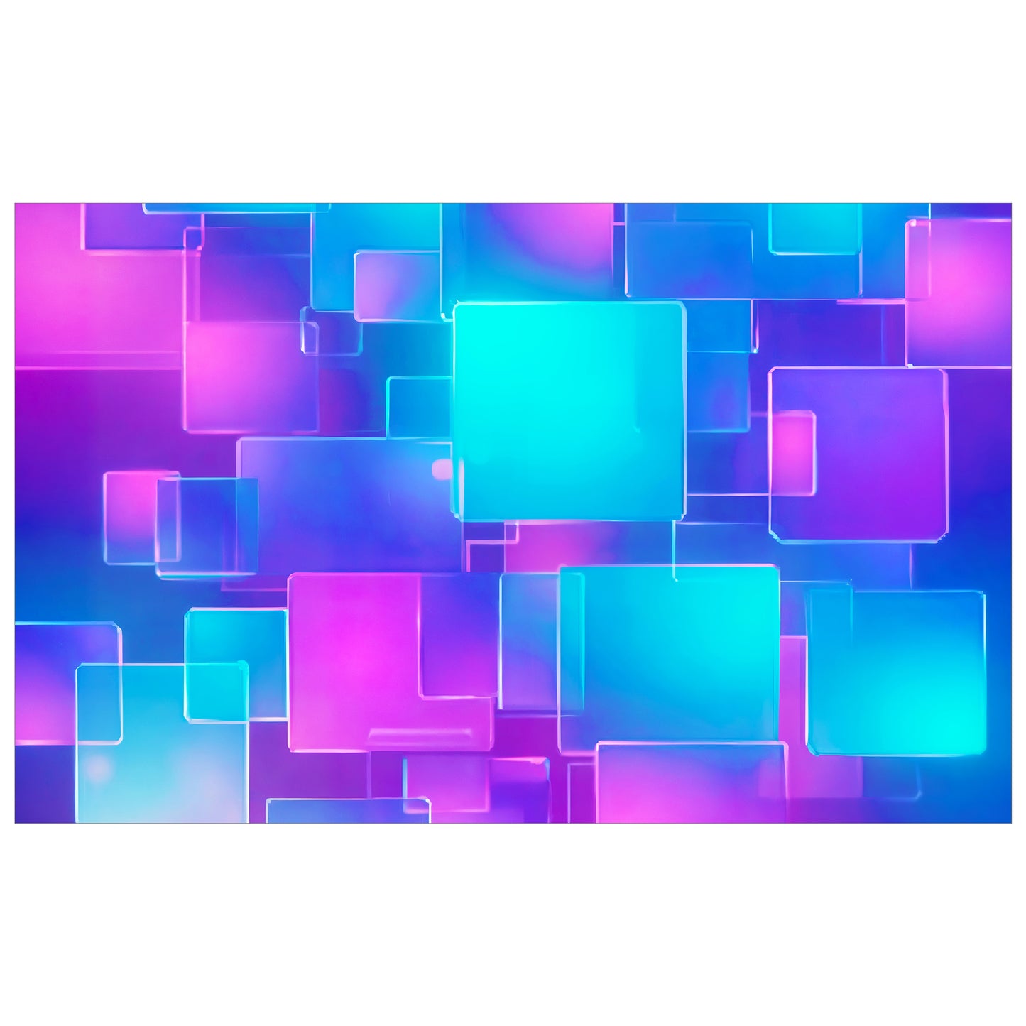 Neon Cubism Rectangle Tablecloth