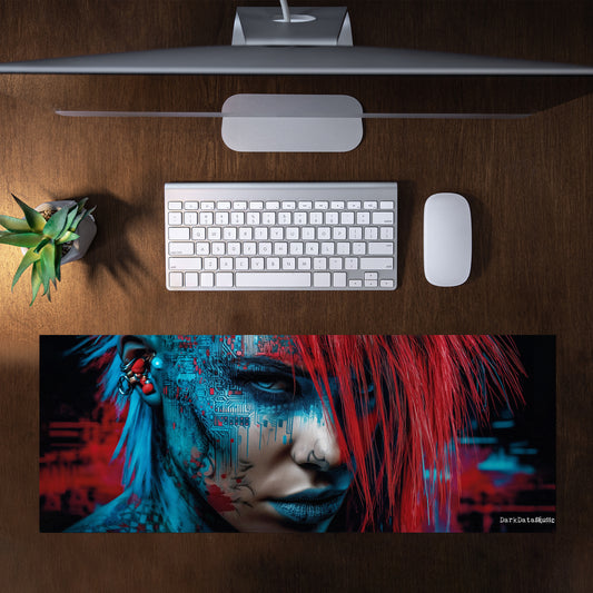 Neon Nexus Desk Pad by Wikus Schalkwyk