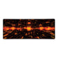 Neon Orange Grid Large Desk Pad