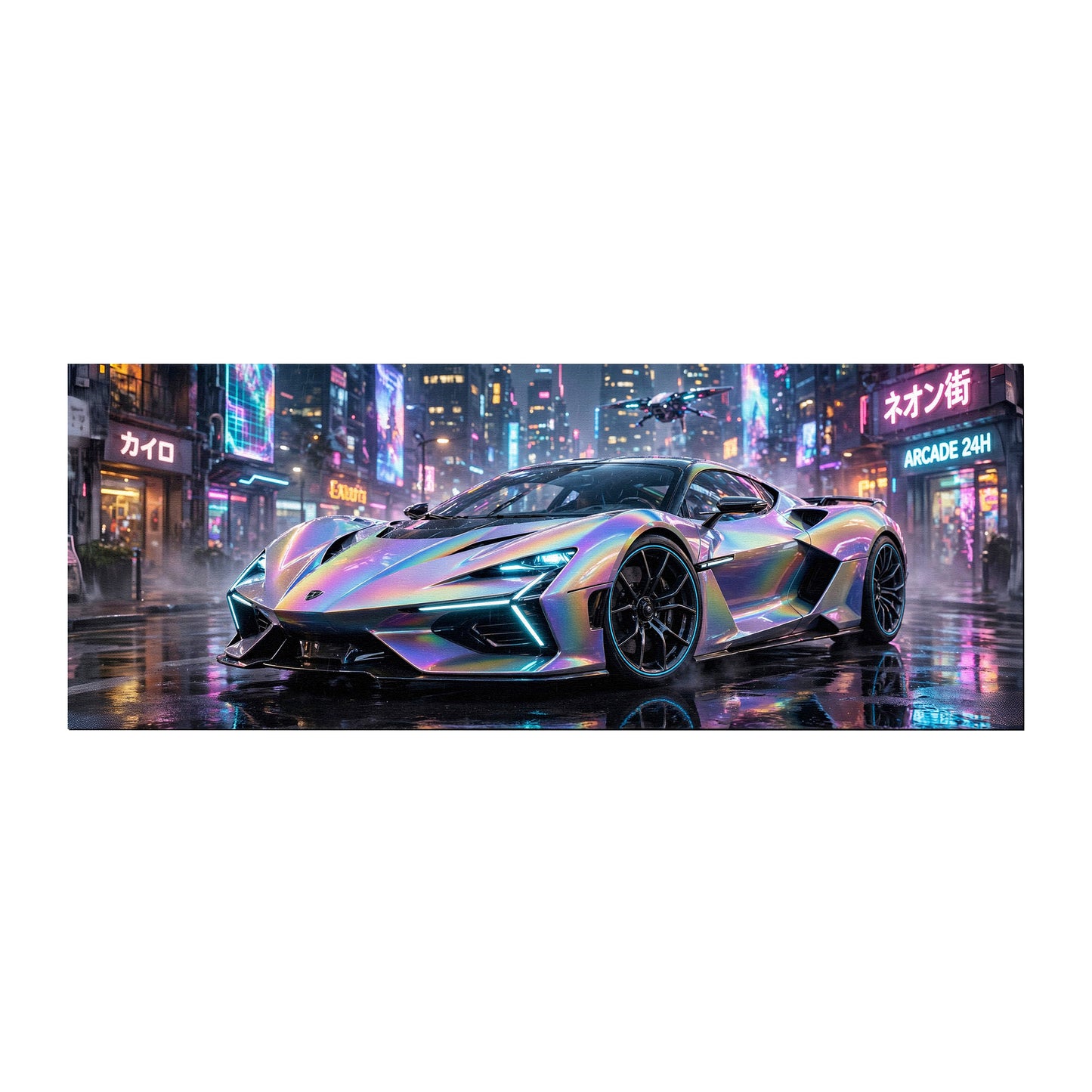 Neon Super Car Desk Pad