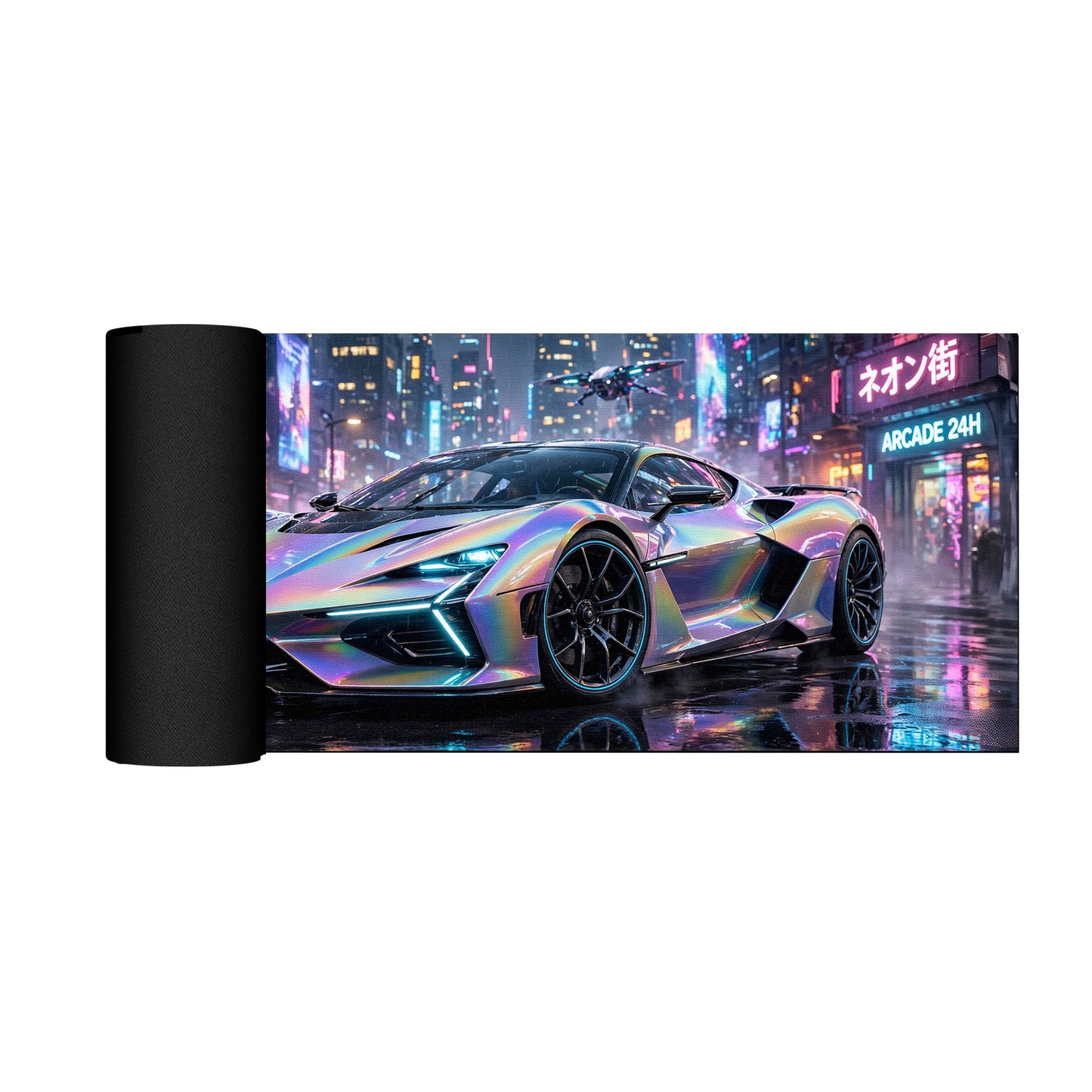 Neon Super Car Desk Pad