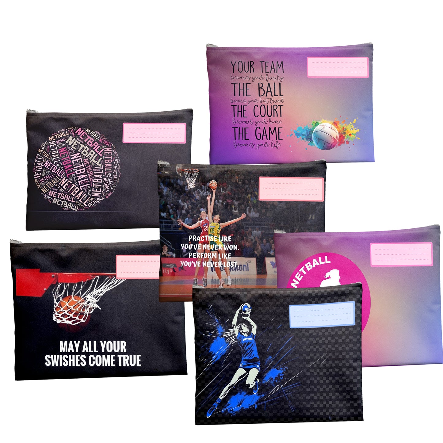 Netball Subject Savvy Book Bags Set of 6