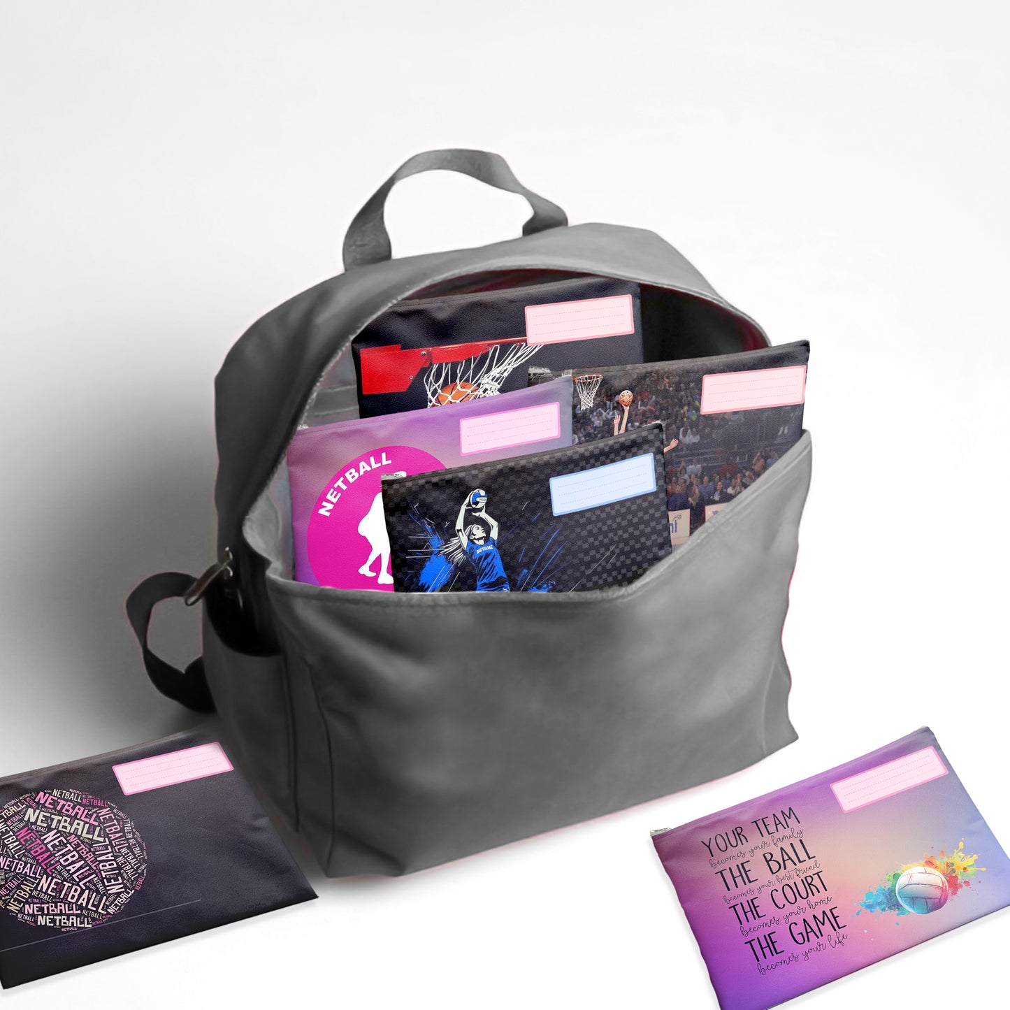 Netball Subject Savvy Book Bags Set of 6