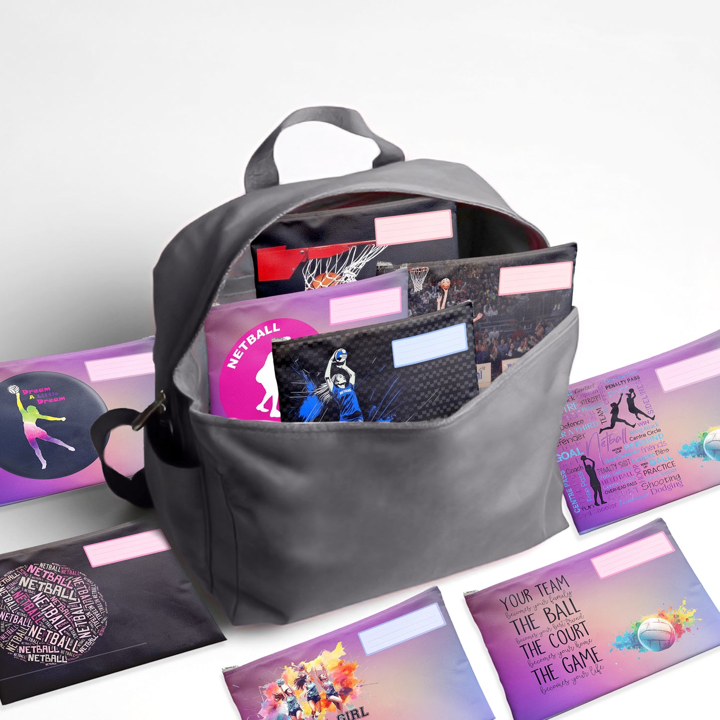 Netball  Subject Savvy Book Bags Set of 9