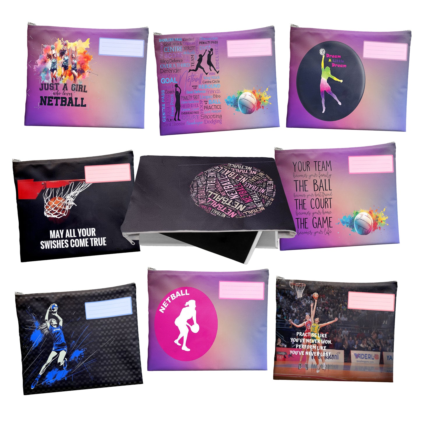 Netball  Subject Savvy Book Bags Set of 9