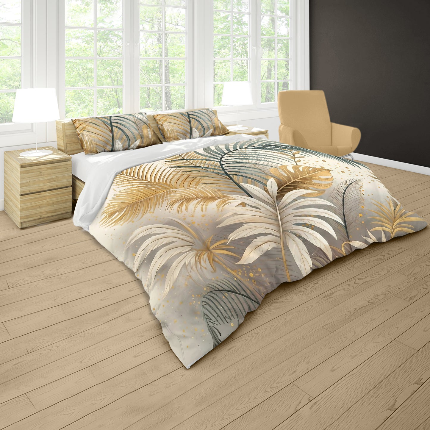 Neutral Jungle Duvet Cover Set