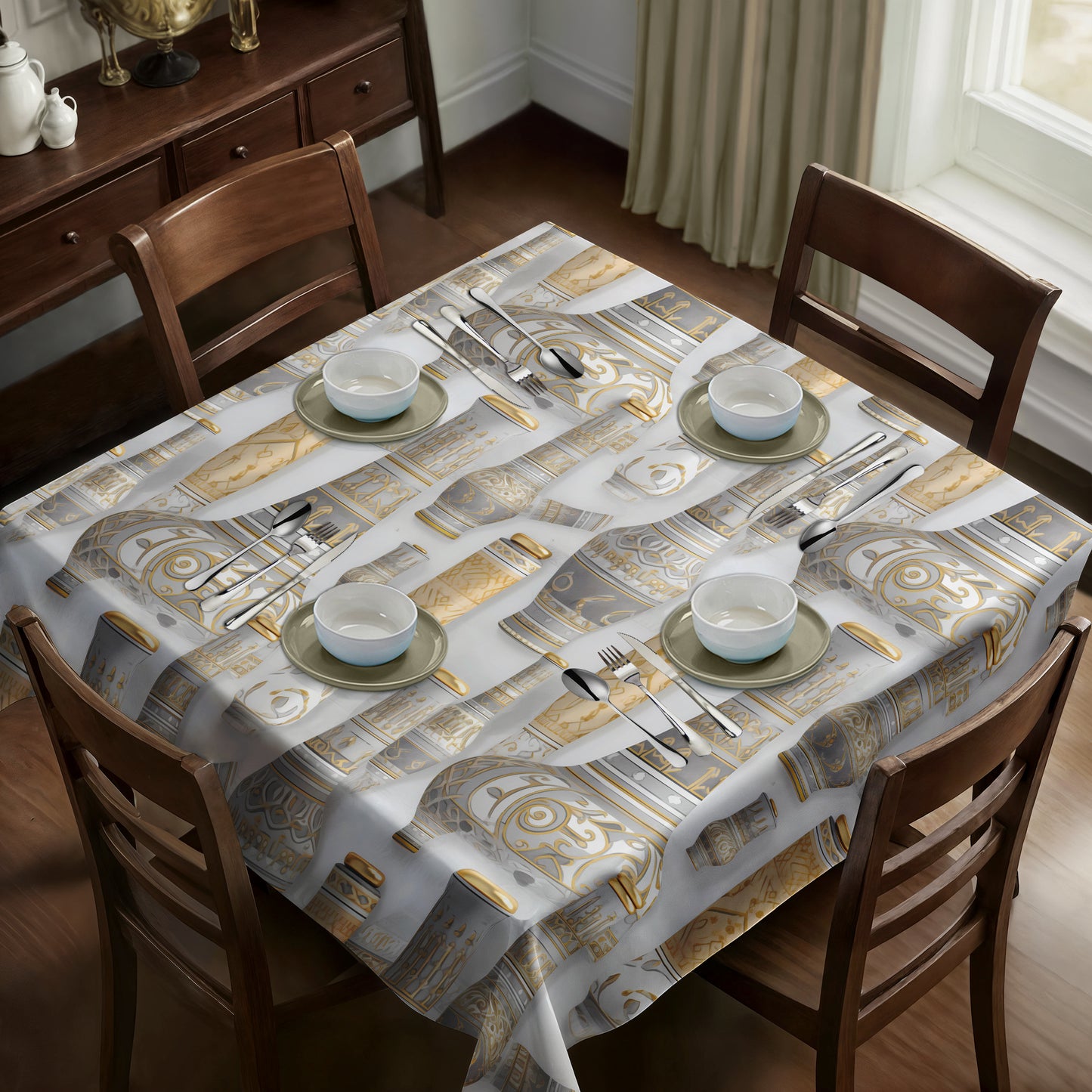 New Fashion Pots Square Tablecloth