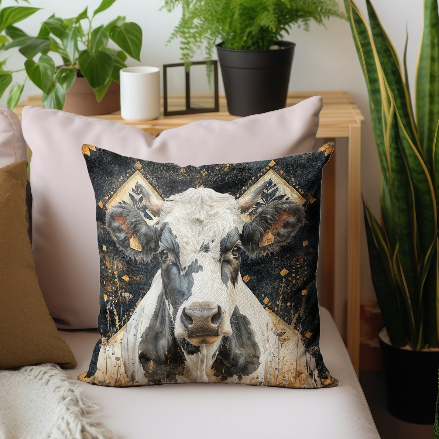 Nguni Grunge Black Luxury Scatter by Mark van Vuuren