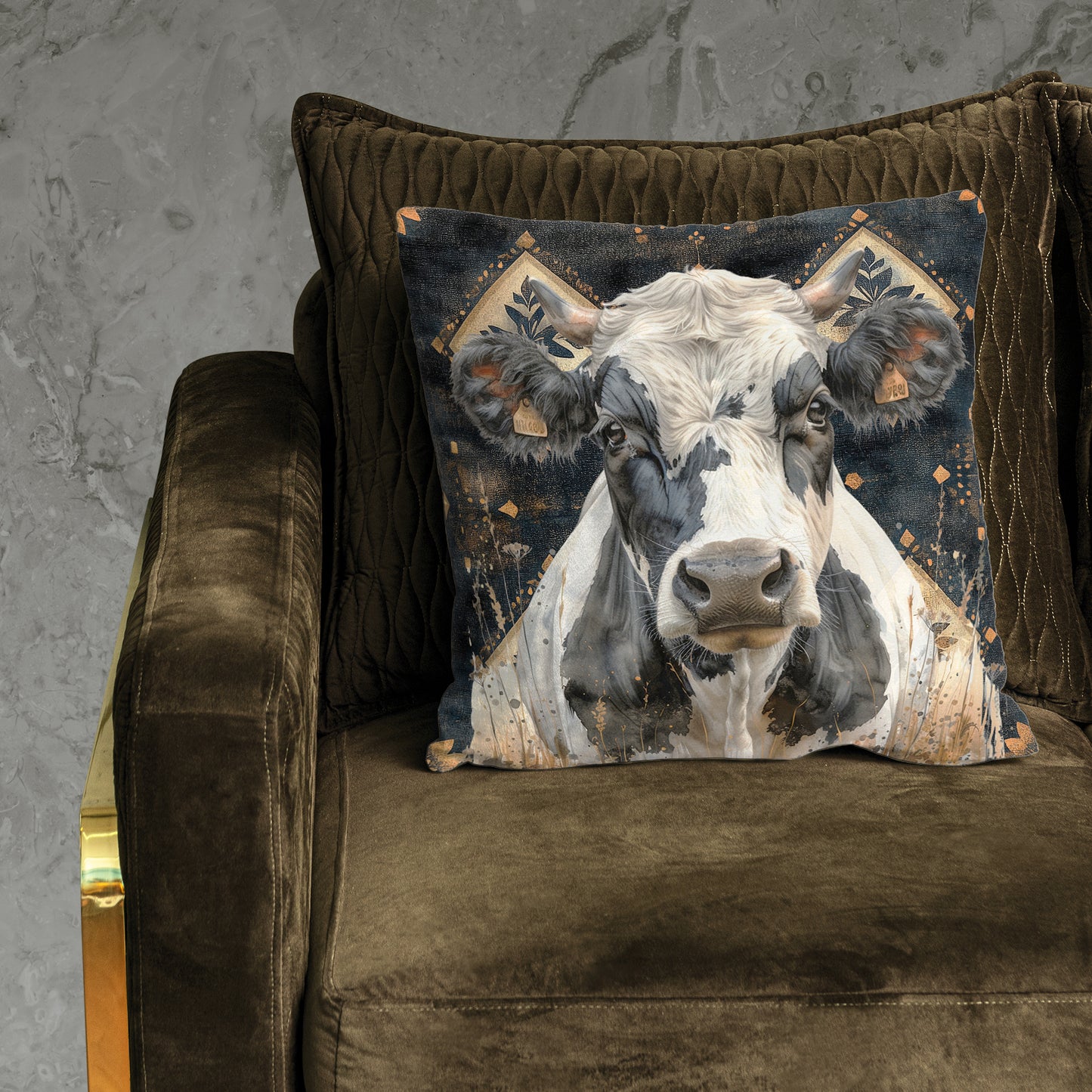 Nguni Grunge Black Luxury Scatter by Mark van Vuuren