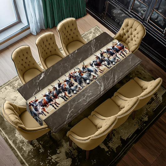 Nguni Herd Table Runner by Mark van Vuuren