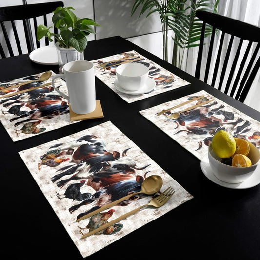 Nguni & Farm Animals Placemats by Mark van Vuuren