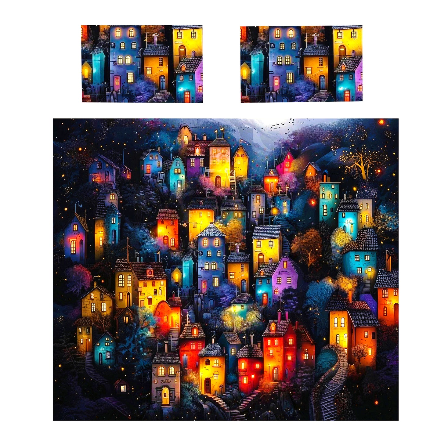 Night City Duvet Cover Set