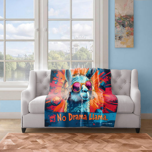 No Drama Lama Light Weight Fleece Blanket by Wikus Schalkwyk