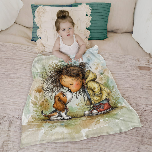 Nose to Nose Toddler Fleece Blanket