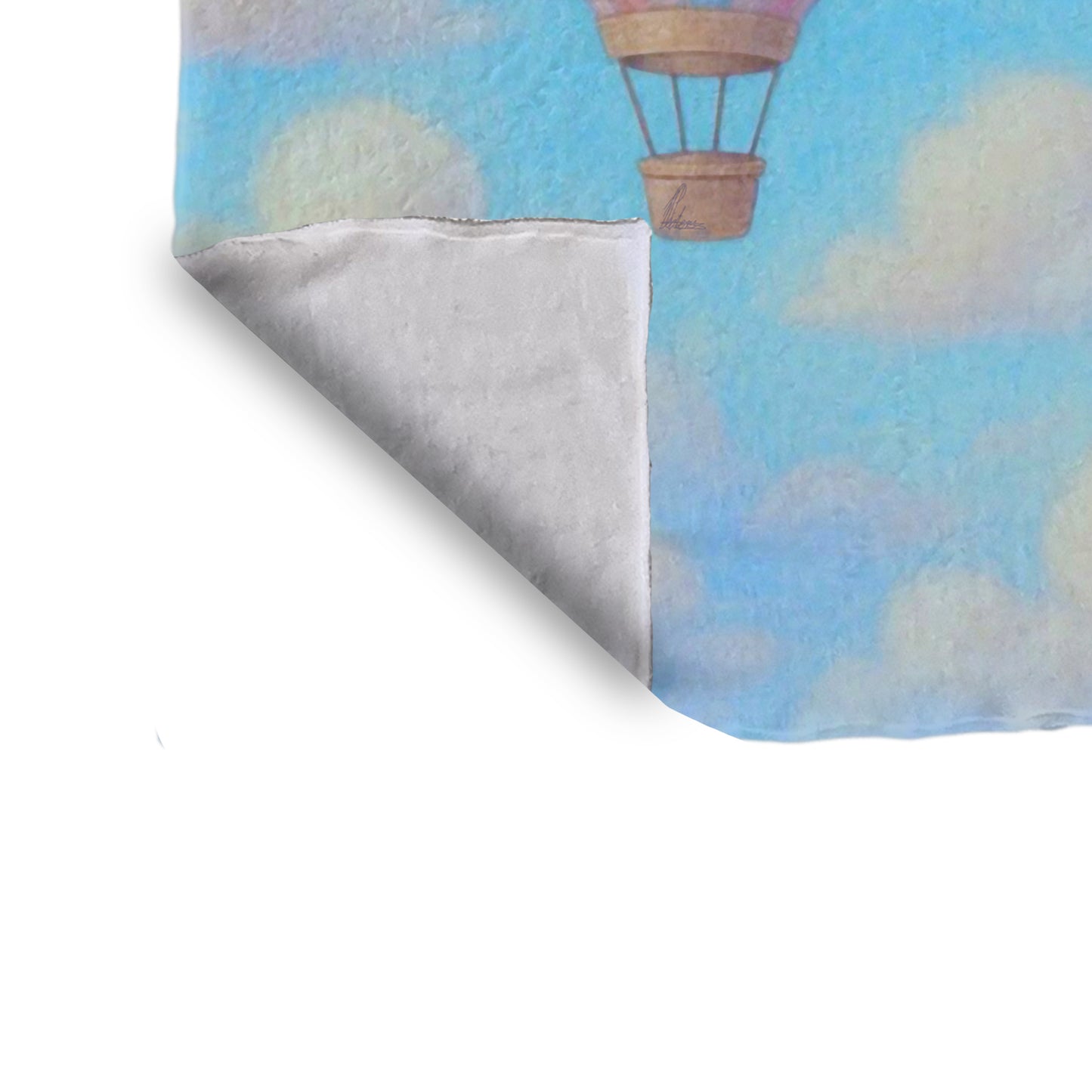 Nursery Clouds & Balloons Minky Blanket by Nathan Pieterse