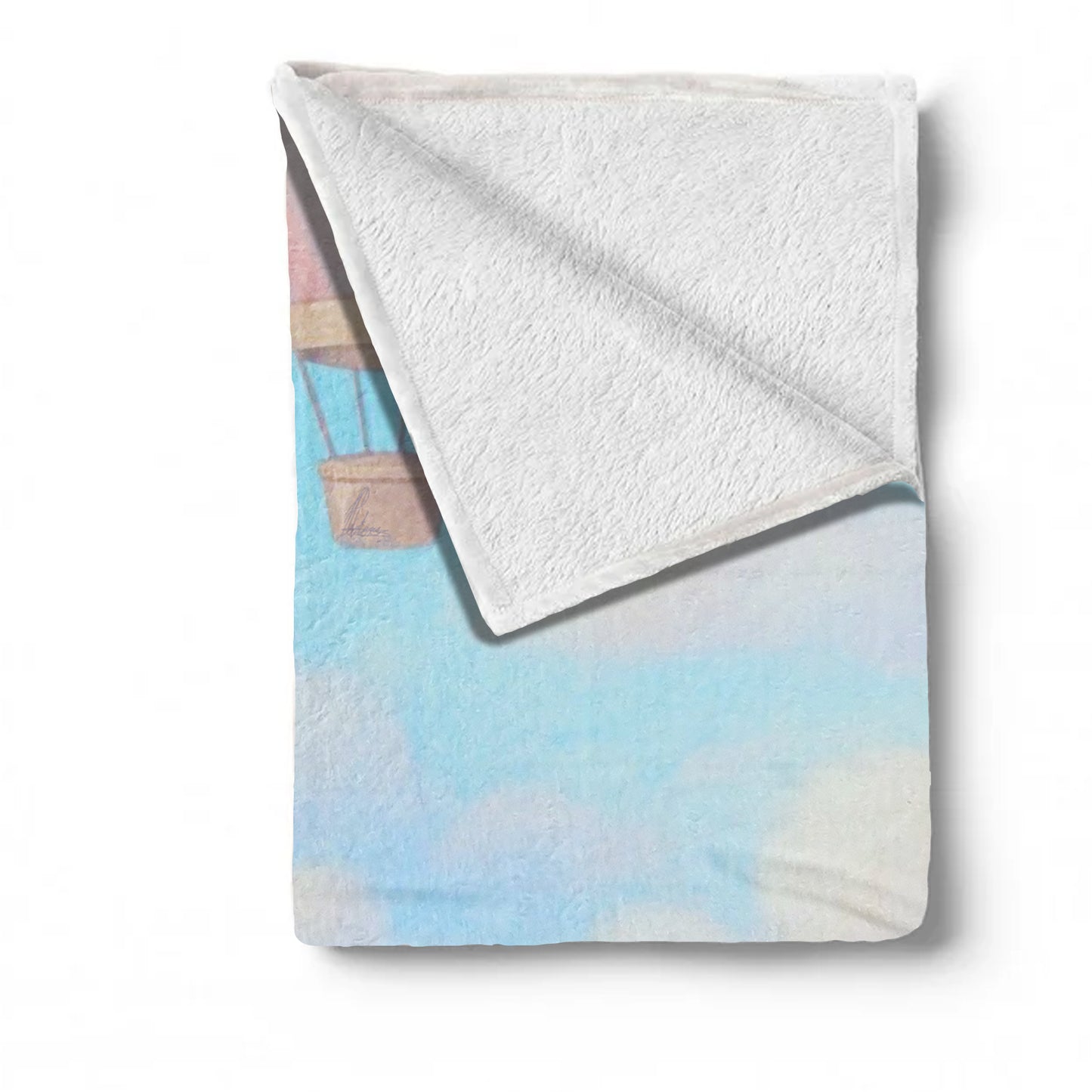 Nursery Clouds & Balloons Minky Blanket by Nathan Pieterse