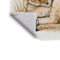 Nursery Sleepy Lion by Baby Fleece Blanket by Wikus Schalkwyk