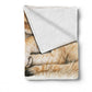 Nursery Sleepy Lion by Baby Fleece Blanket by Wikus Schalkwyk