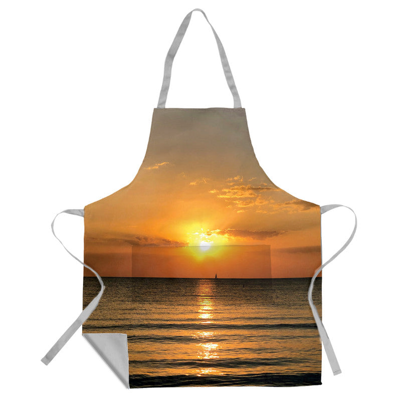 Ocean Sunset Medium Length Apron
