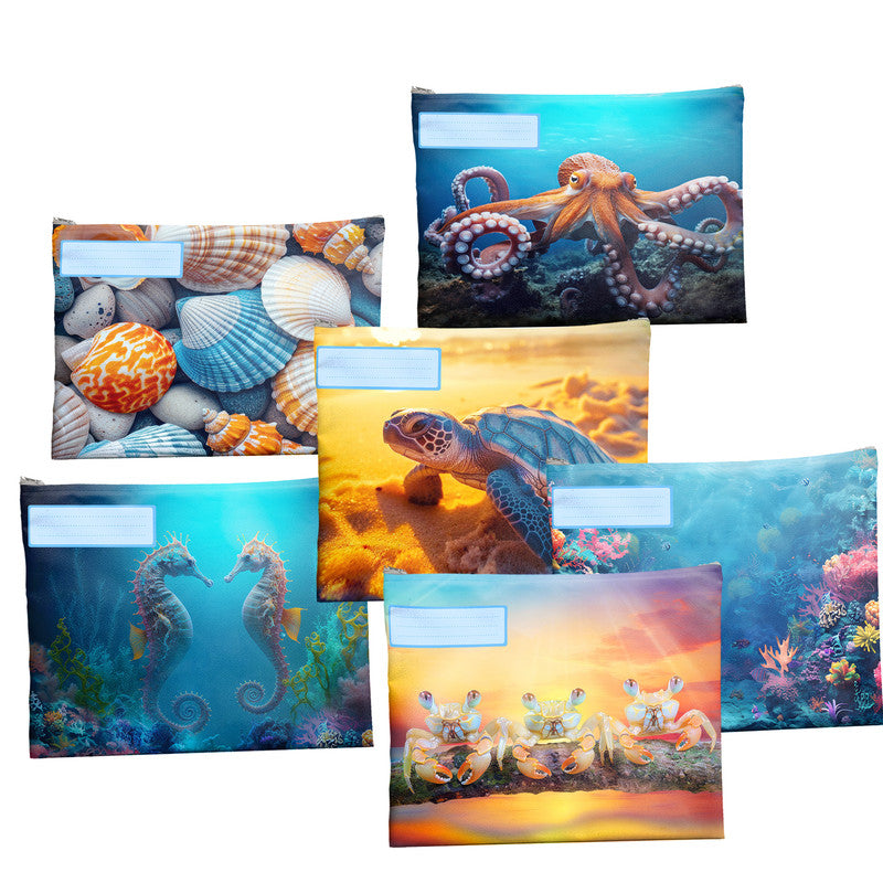 Ocean Theme Subject Savvy Book Bags Set of 6