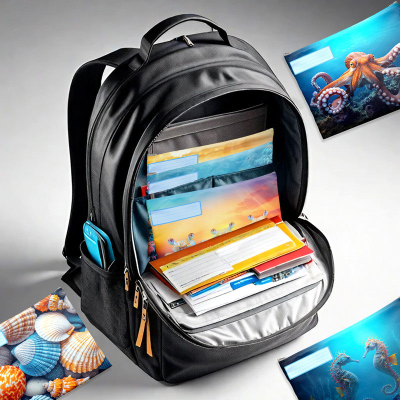 Ocean Theme Subject Savvy Book Bags Set of 6