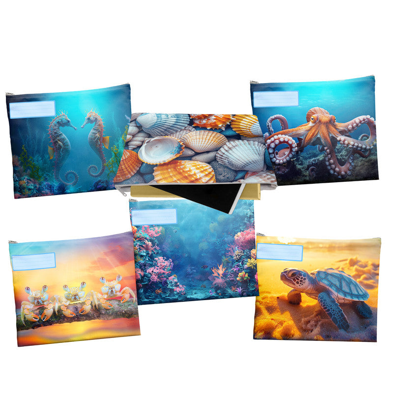 Ocean Theme Subject Savvy Book Bags Set of 6
