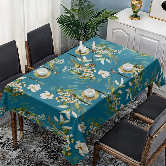 Ocean Dusk Floral Rectangle Tablecloth By Mark Van Vuuren