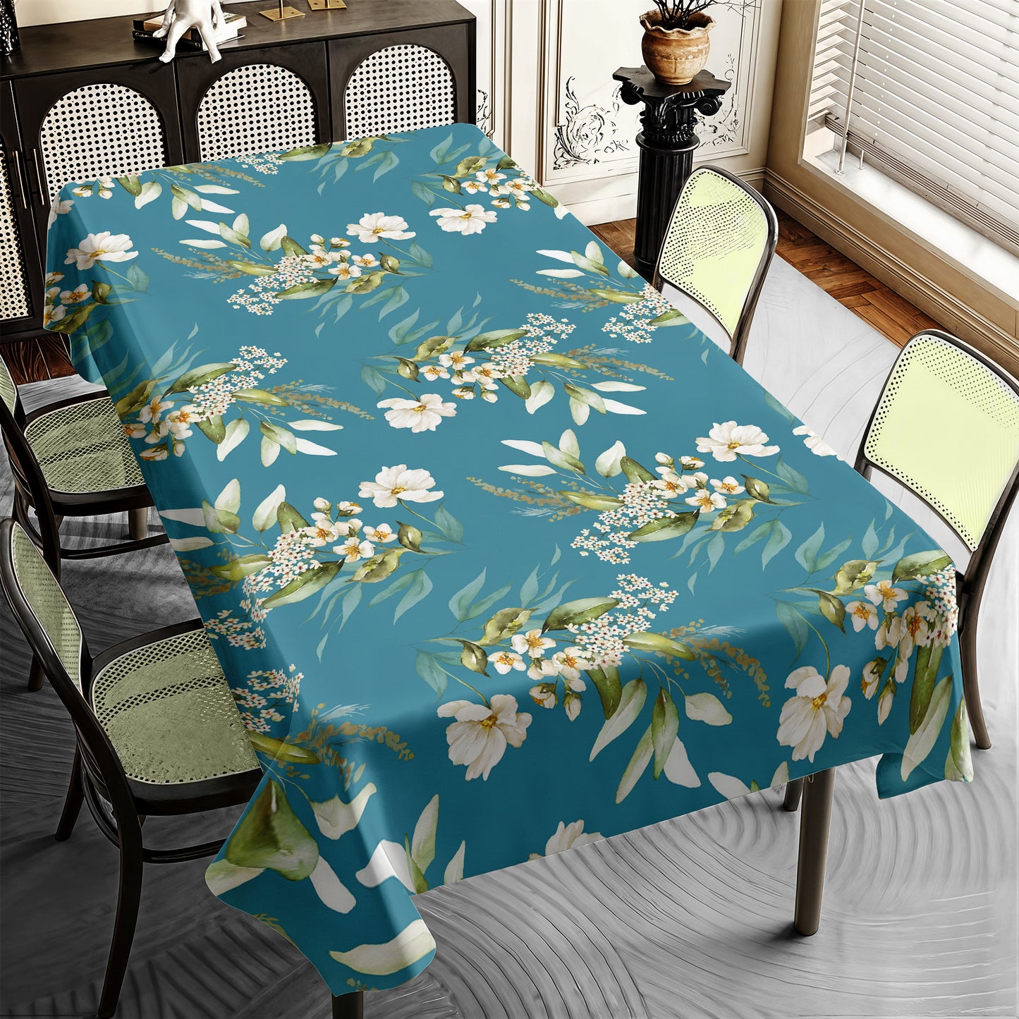 Ocean Dusk Floral Rectangle Tablecloth By Mark Van Vuuren