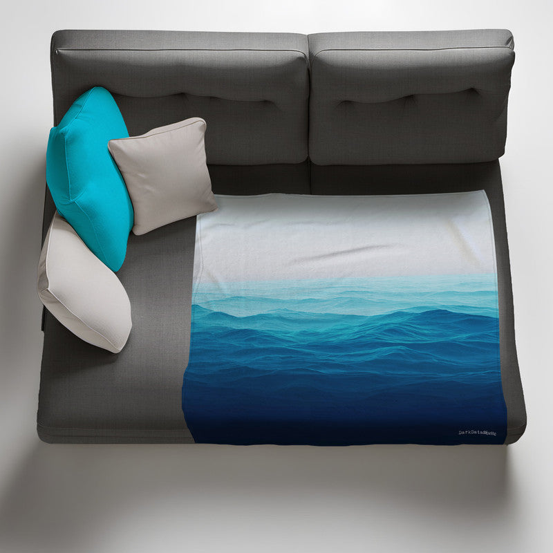 Oceanic Blues Light Weight Fleece Blanket by Wikus Schalkwyk